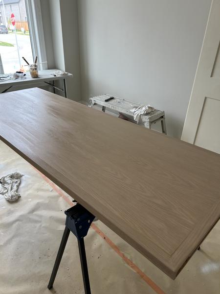 Custom stained white-oak tabletop